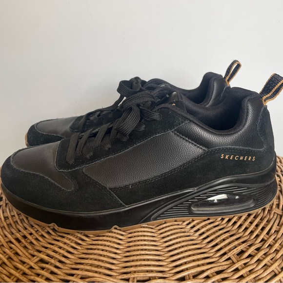 Skechers Other - Skechers Uno-Solid Air Black Men tennis shoes size 9